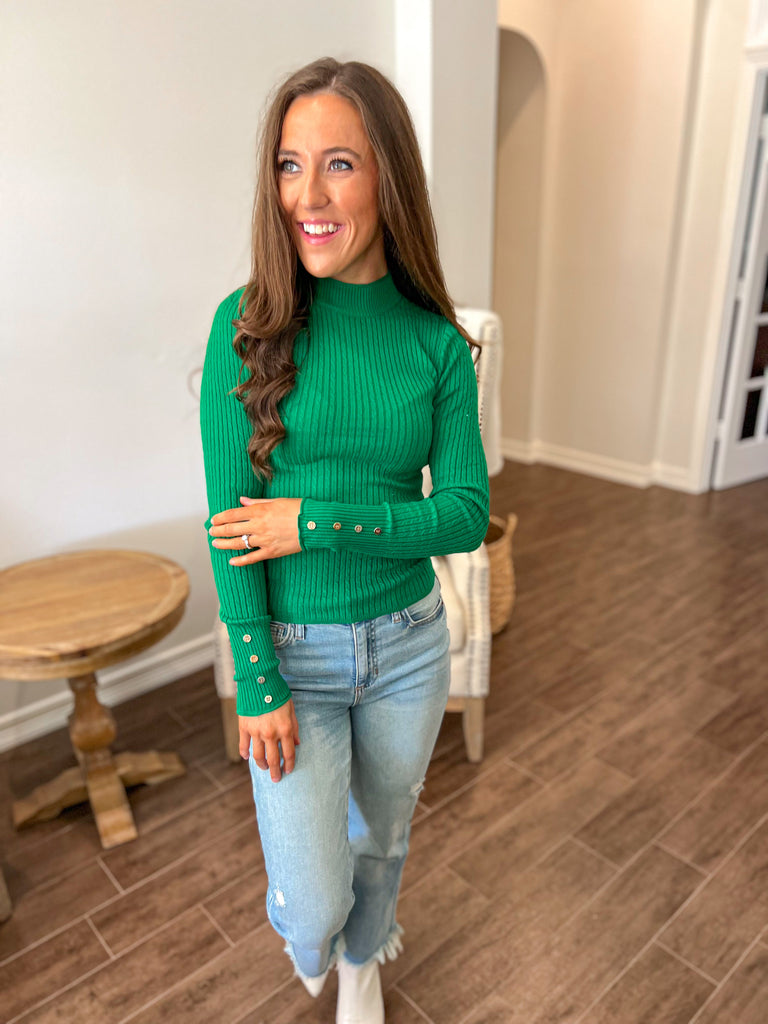 Stay Cozy Sweater in Green