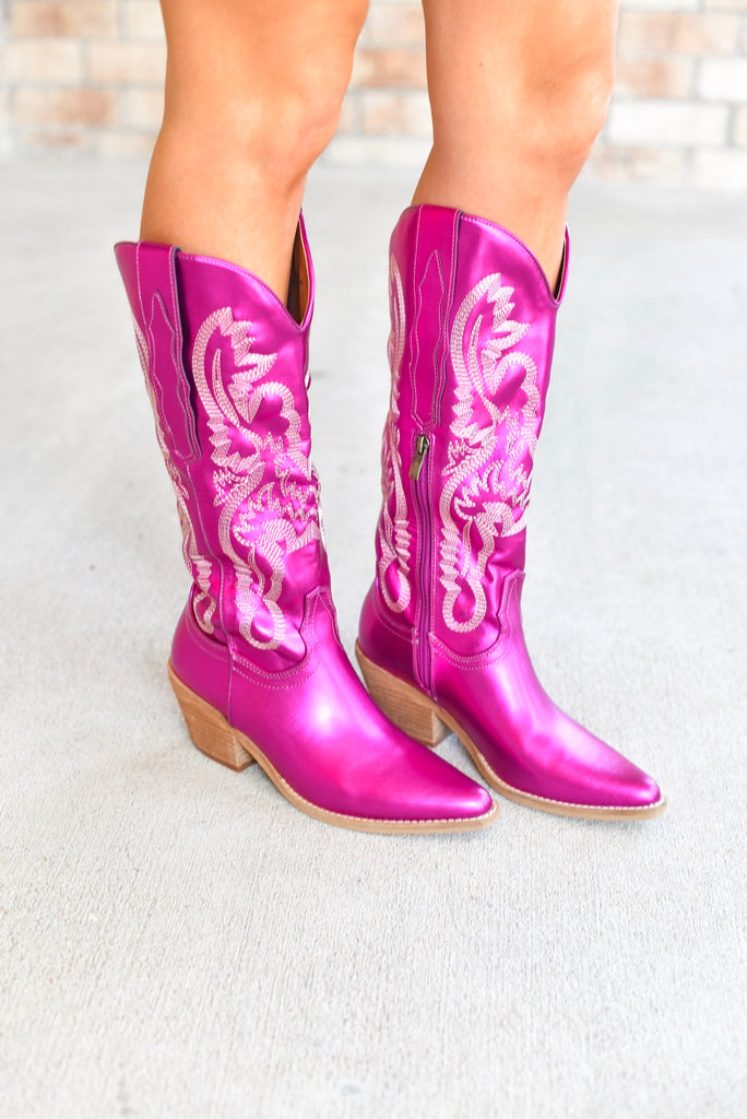 Broadway Girls Hot Pink Cowboy Boots