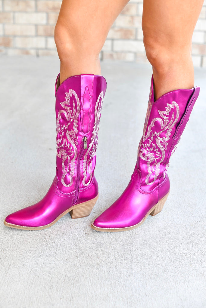 Broadway Girls Hot Pink Cowboy Boots