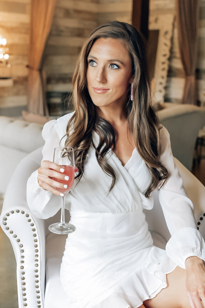 Cocktail Hour Dress in White – Three Cords Boutique