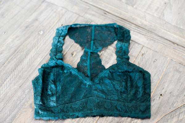 hunter green bralette