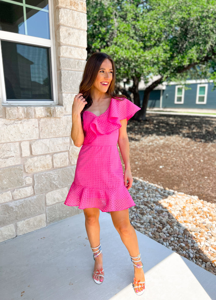 Hot Pink Triangle Heel Sandals Three Cords Boutique Hot Pink Triangle Heel Sandals Three Cords Boutique