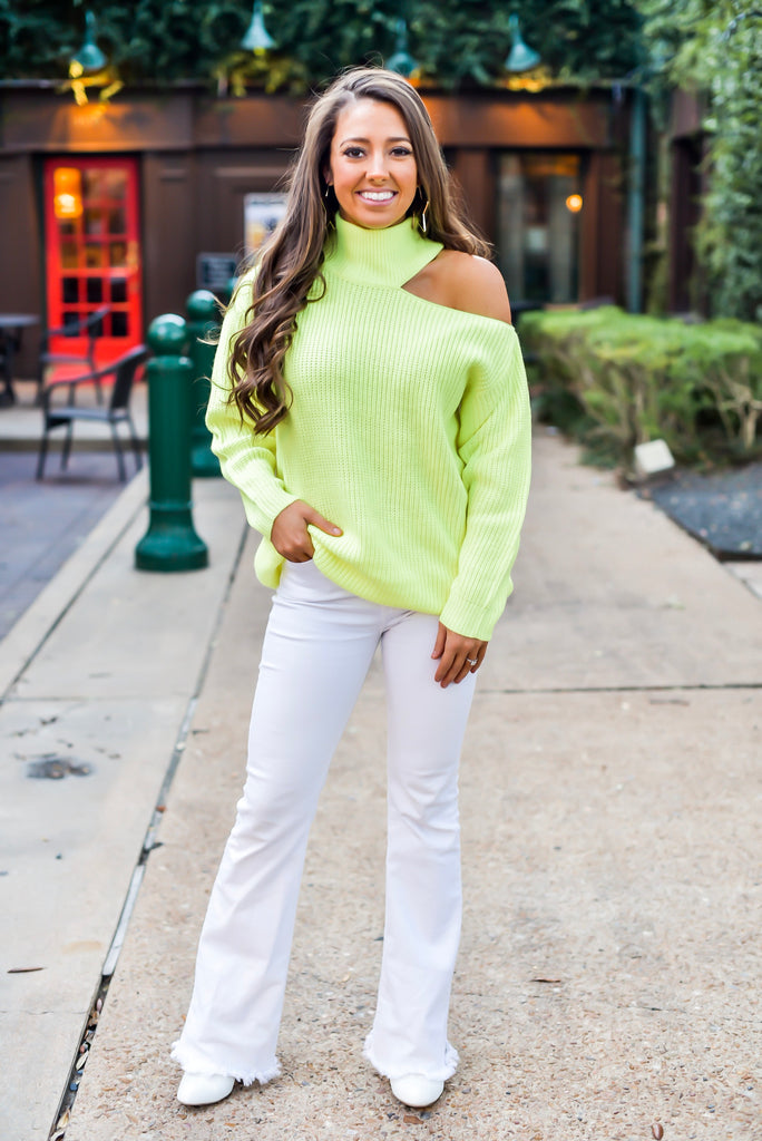 Attention Getter Sweater in Neon Yellow