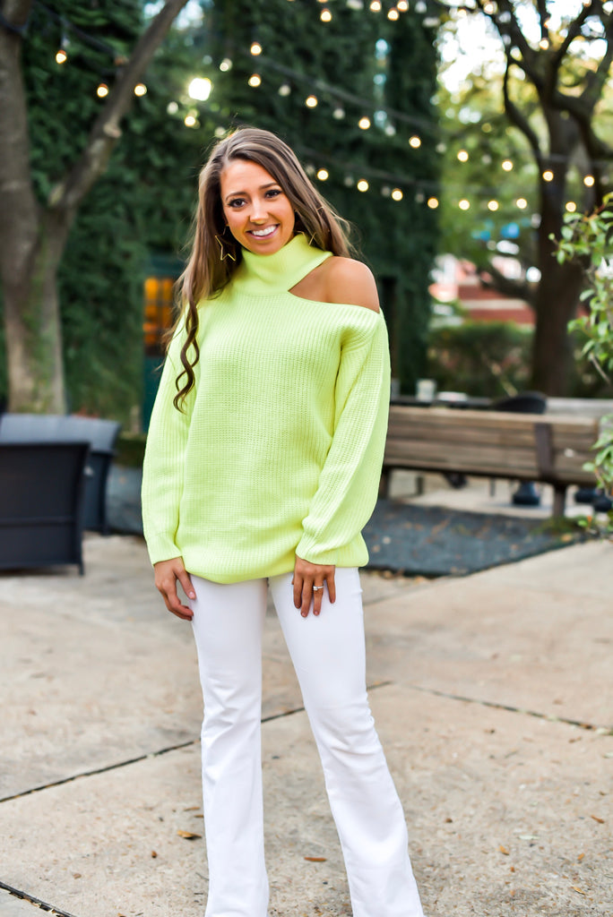 Attention Getter Sweater in Neon Yellow