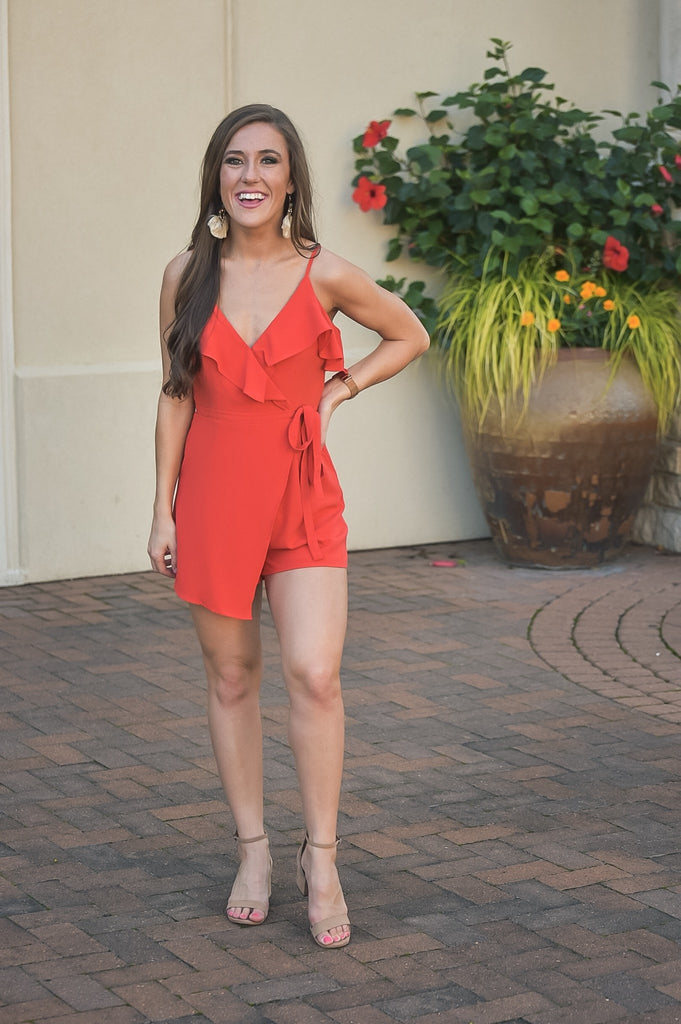 Celebrate the Good Times Romper in Red