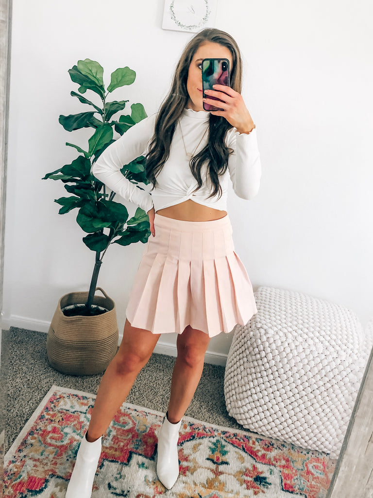 Enjoy the Moment Pink Tennis Skirt