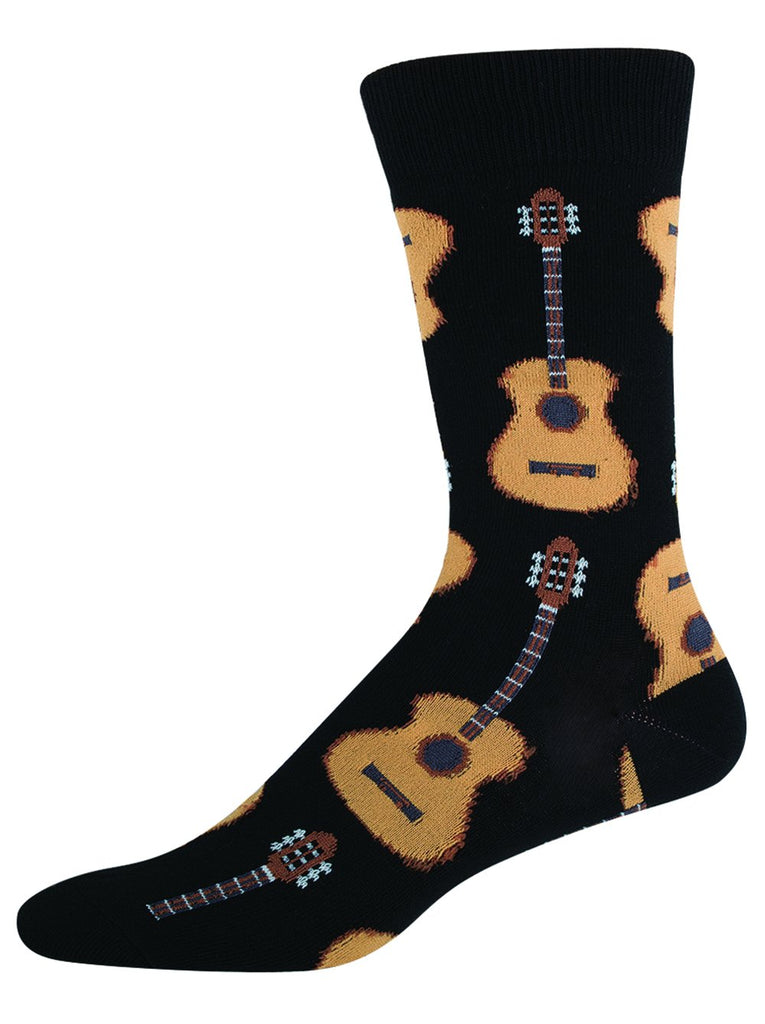 Guitars Black Socks - Men's Size