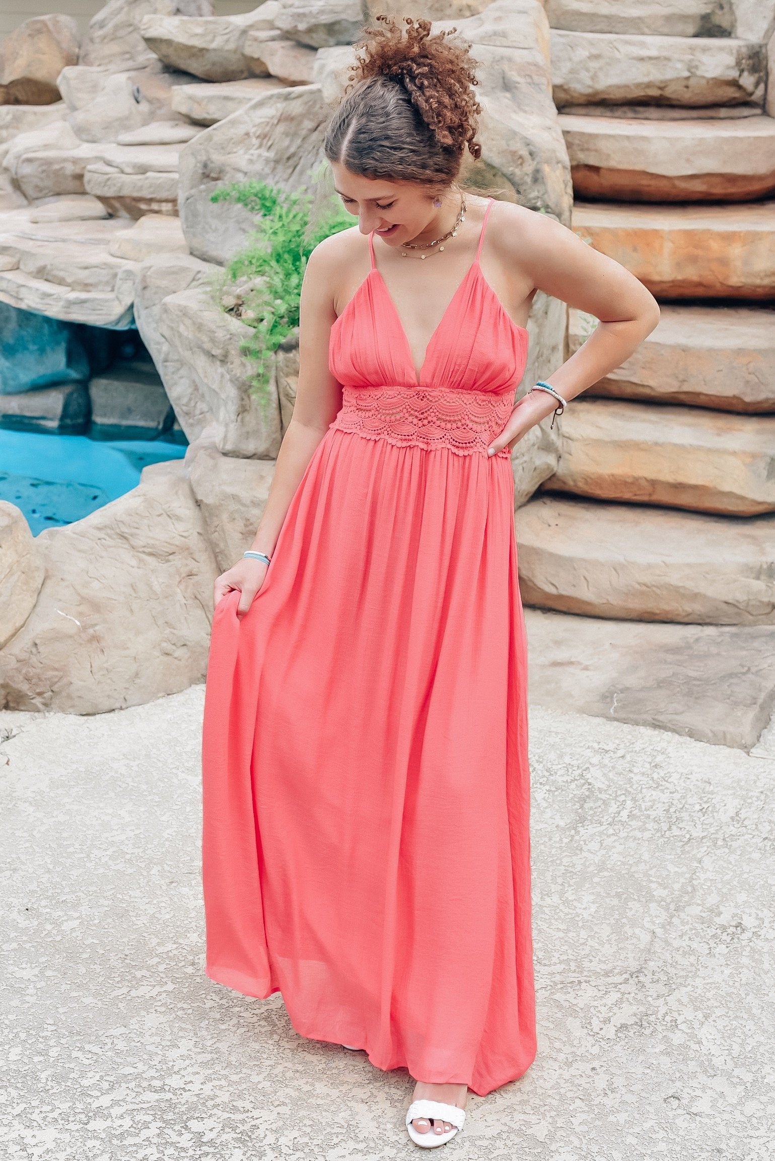 Island Time Coral Maxi Dress Three Cords Boutique Island Time Coral Maxi Dress Three Cords Boutique