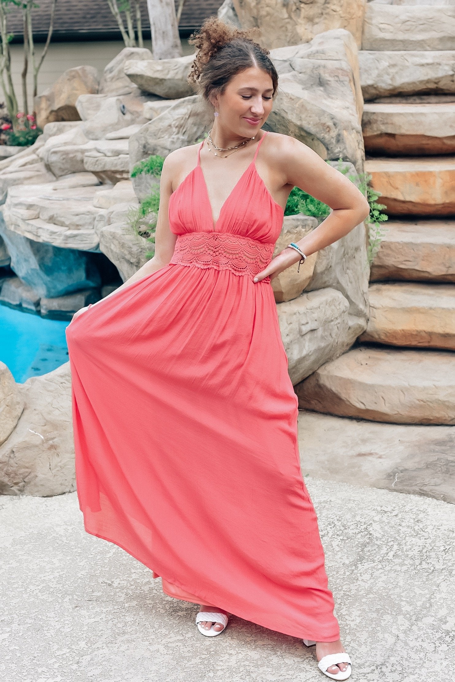 Island Time Coral Maxi Dress Three Cords Boutique Island Time Coral Maxi Dress Three Cords Boutique