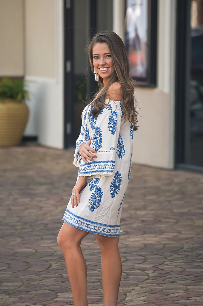 Meet Me in the Cabana Ivory Printed Dress