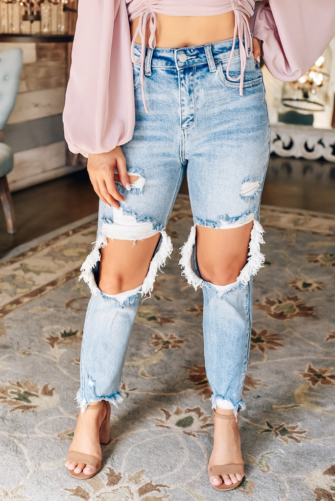 Paige High Rise Distressed Jeans