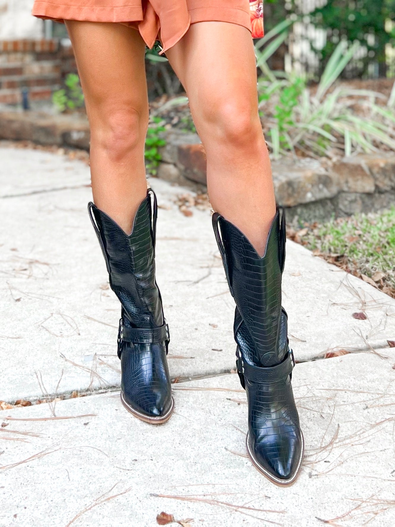 Rider Girl Black Western Croc Boots Three Cords Boutique Rider Girl Black Western Croc Boots Three Cords Boutique