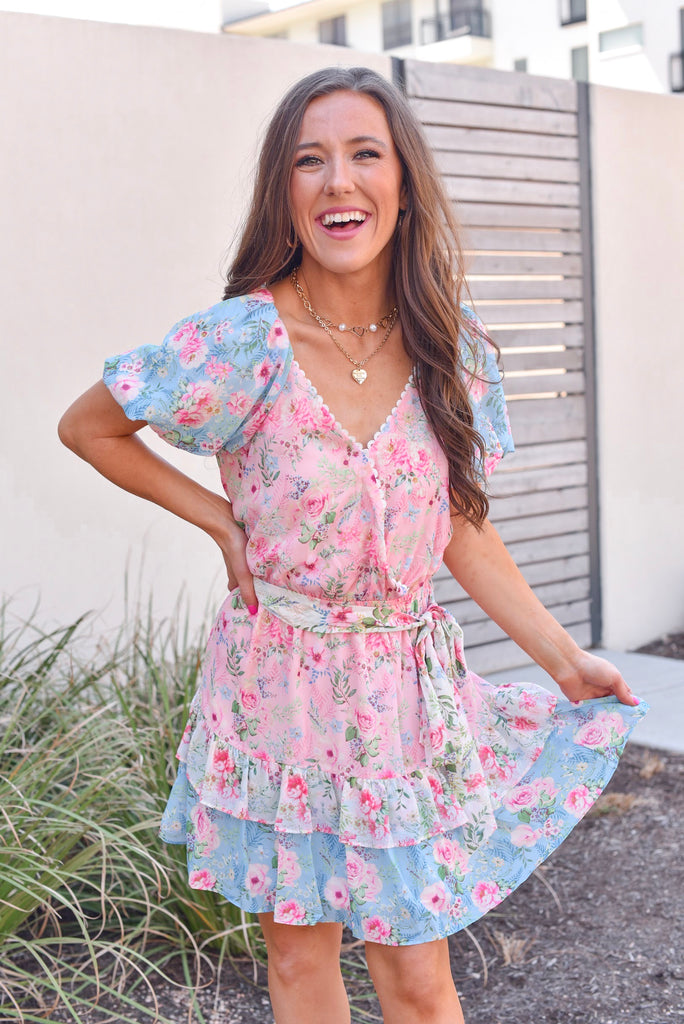 Searching for Sunshine Floral Mini Dress