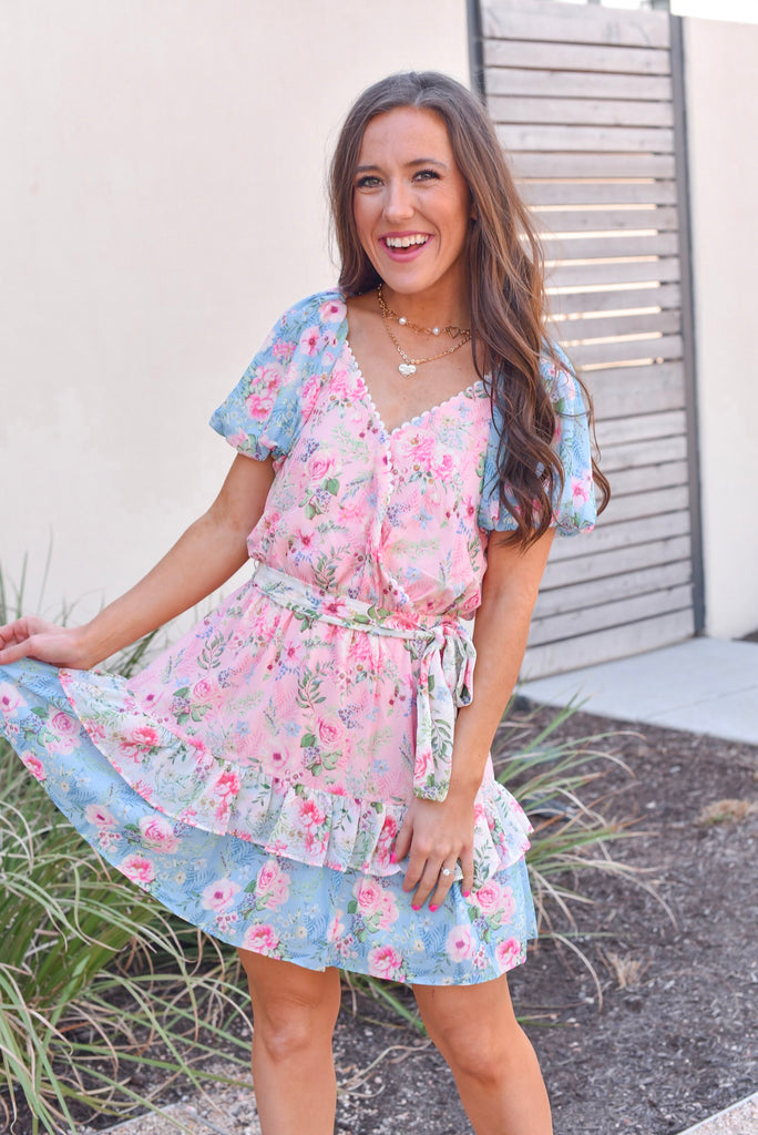 Searching for Sunshine Floral Mini Dress