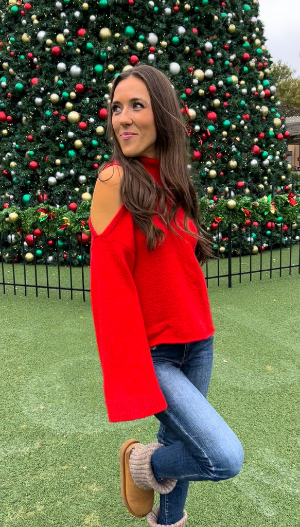 Season of Joy Red Turtleneck Sweater