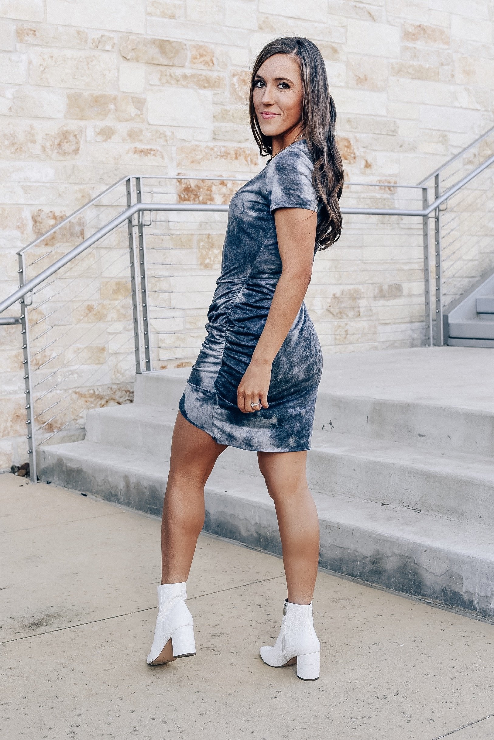 Stole My Heart Tie Dye Dress in Charcoal Three Cords Boutique Stole My Heart Tie Dye Dress in Charcoal Three Cords Boutique