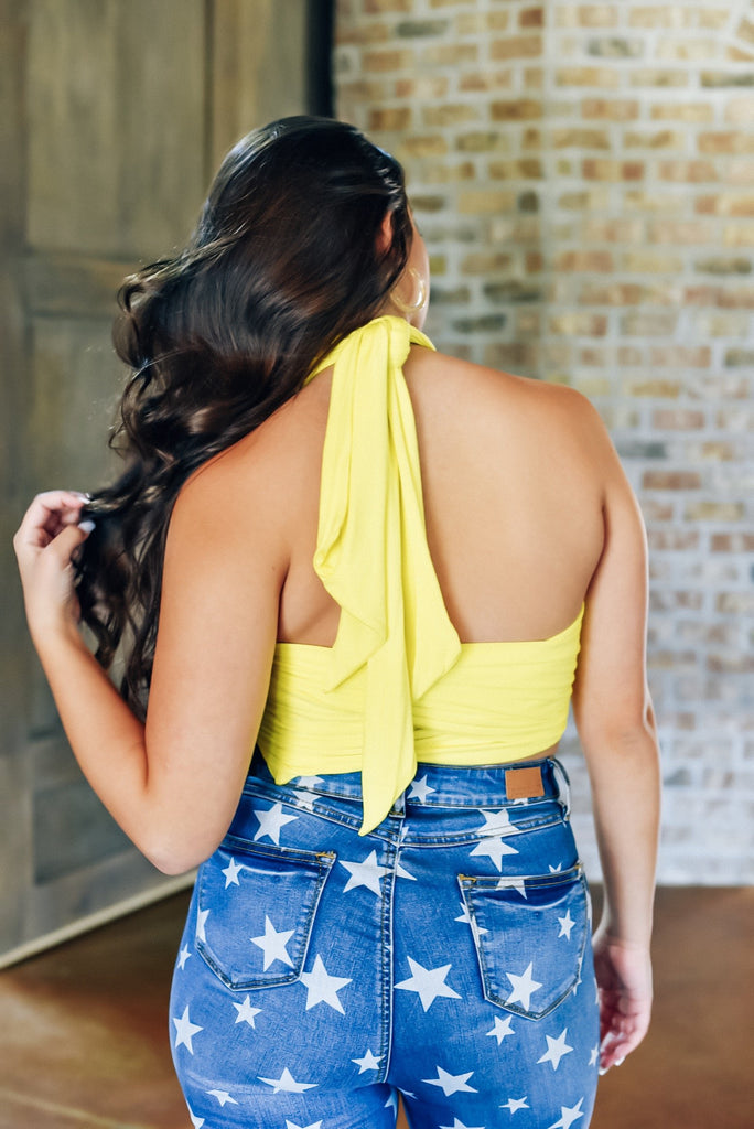 Three Day Weekend Tie Top in Yellow