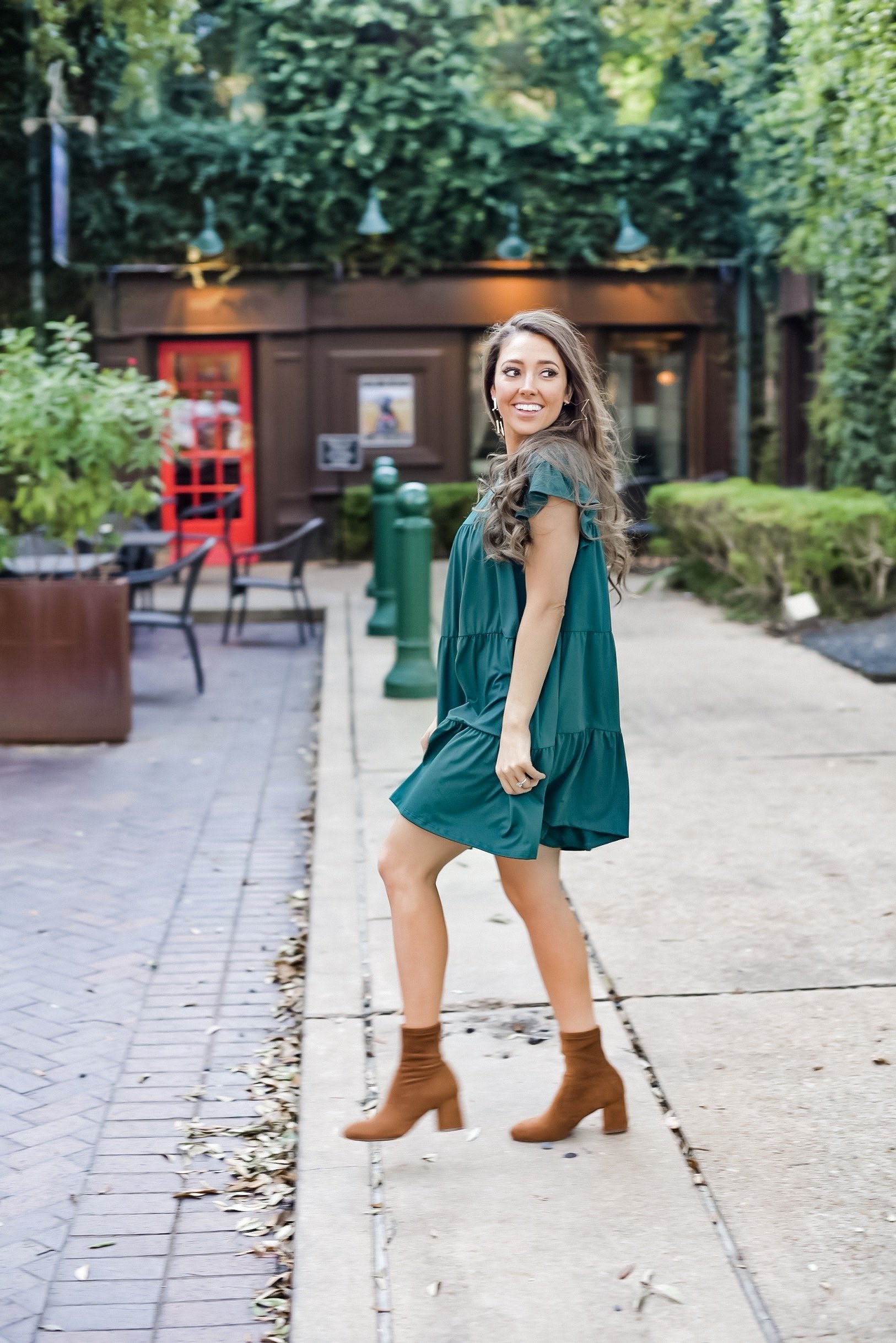 Timeless Beauty Babydoll Dress in Hunter Green Three Cords Boutique Timeless Beauty Babydoll Dress in Hunter Green Three Cords Boutique