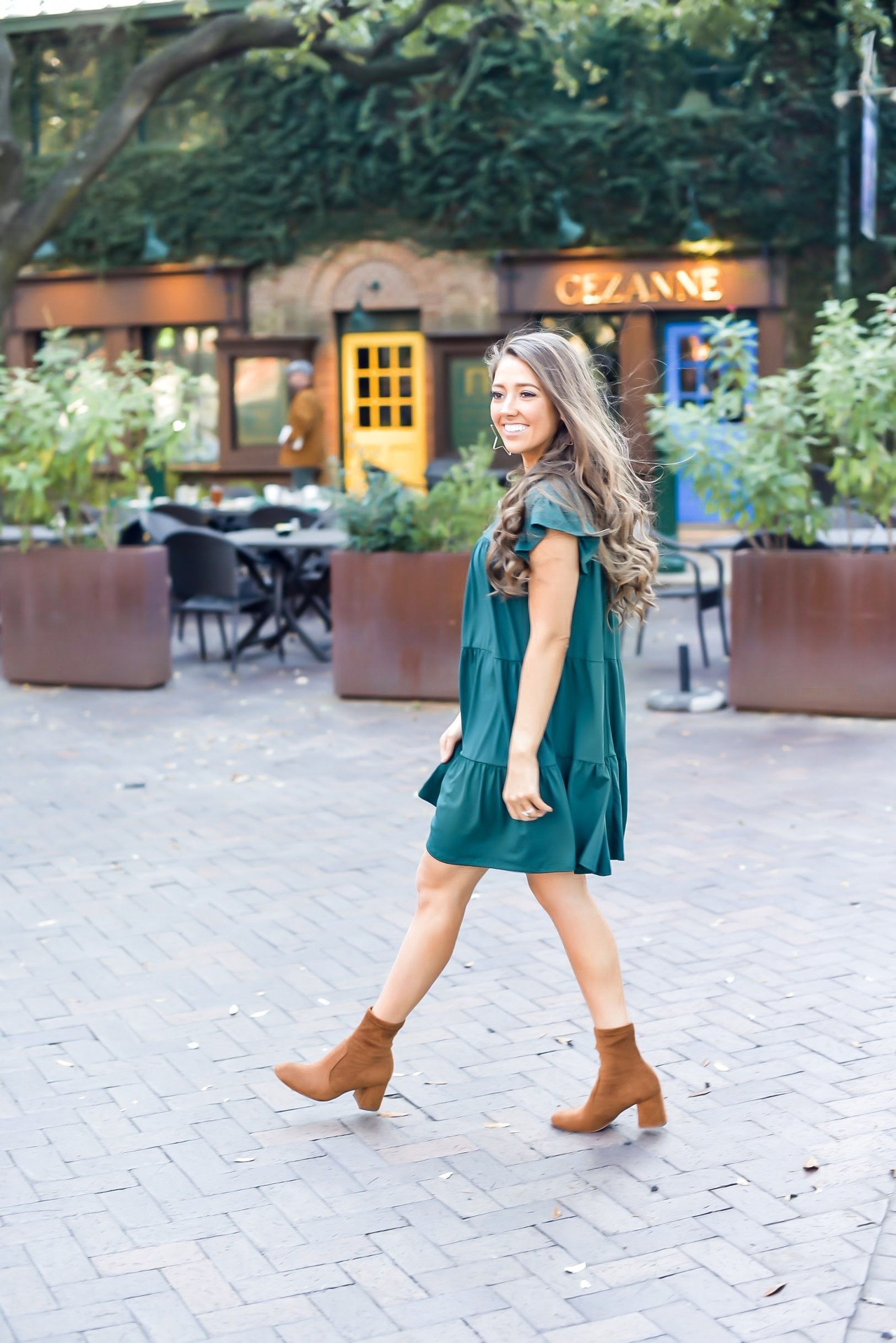 Timeless Beauty Babydoll Dress in Hunter Green Three Cords Boutique Timeless Beauty Babydoll Dress in Hunter Green Three Cords Boutique